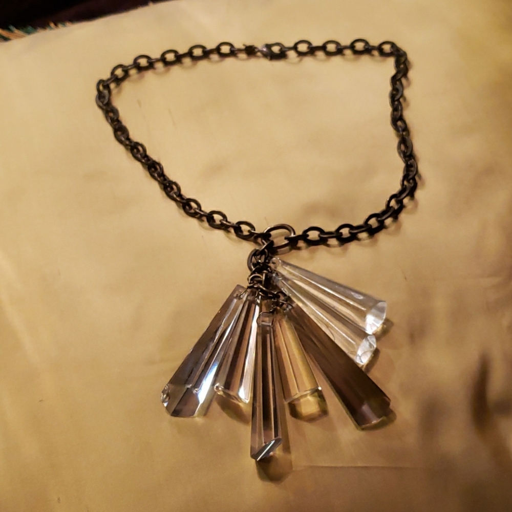 Gold and Acrylic Necklace.